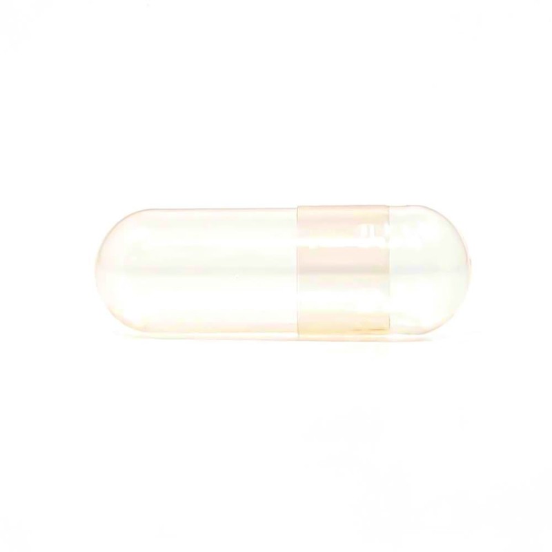 Capsuline Size 2 Empty Vegan Capsules, Clear - 1000 Count|