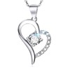 KILNEX Infinity Heart Necklace, Love Heart Pendant with Cubic Zirconia