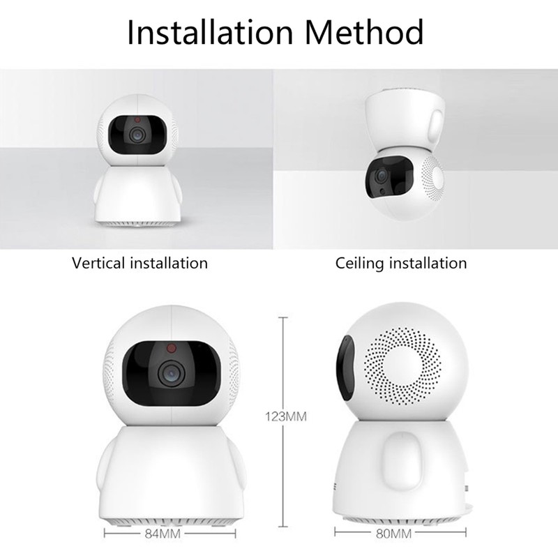 2K 3MP Smart Security Camera WIFI 360° Panoramic Night Vision