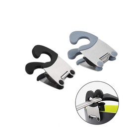 Pot Clip/Stainless steel pot holder,for Spoon Rest Silicone and Stainless Steel Anti-Scald Grip Easy Pot Fixed Clamp Kitchen Accessories Tools (black & Grey)
