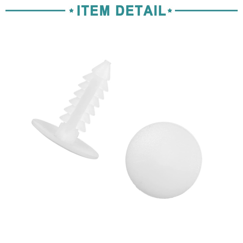 ACROPIX Universal Bolt Rivets Fasteners Trim Panel Retainer Clips White
