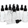 Vivaplex, 12, Clear, 2 oz Glass Bottles, With Glass Eye