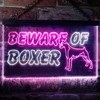 Beware of Boxer Dog Illuminated Dual Color LED Neon Sign
