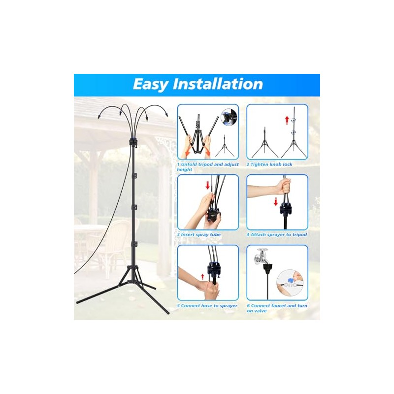 LASTOOLS Adjustable Height Outdoor Misting System