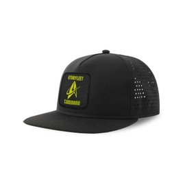 Forge Bros Starfleet Command Streetwear Hat with Flat Visor Embroidered Patch Black