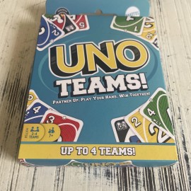 Mattel UNO 2024 Mattel UNO TEAMS Edition Card Game /Up to 4 TEAMS -WIN Together! 7+ -New