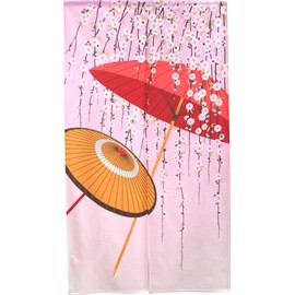 Noren Workshop 10409 Noren Cherry Blossom Japanese Style Tapestry, Room Divider, Blindfold, Half-noren, Traditional Japanese Pattern, Width 33.5 x Length 59.1 inches (85 x 150 cm), Bangasa and Weeping