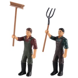 Nicear 12-Piece Realistic Farm Animal Figurine Model Set Static Solid Plastic Miniature Farm Accessories