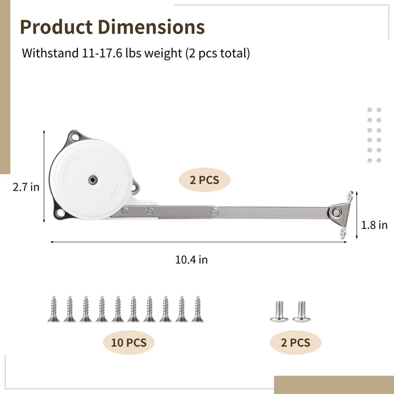 2 Pcs Toys Box Hinges, Soft Close Lid Chest Hinges,