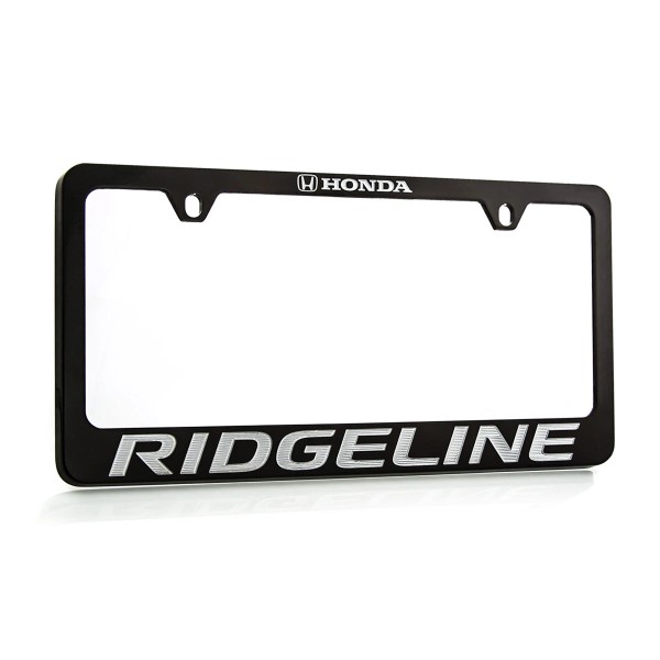 Honda Ridgeline Black Zinc Bottom Engraved License Plate Frame Holder