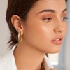 WATEFOER Gold Hoop Earrings for Women Hypoallergenic Silver Post Hoop