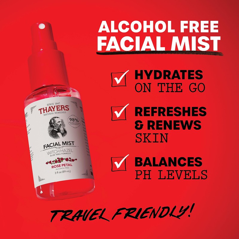 Thayers Alcohol-Free Witch Hazel Facial Mist Toner with Aloe Vera,