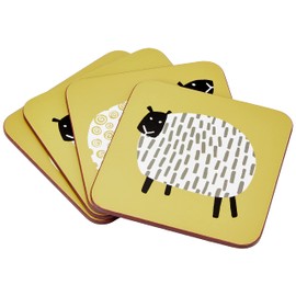 Ulster Weavers Dotty Sheep Coasters, (Pack of 4)