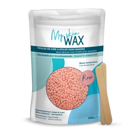 My Skin Wax - Stripless Wax Beads, 400g, Hypoallergenic, Wax Kit For Waxing machine, Hair Removal Hard Wax For Sensitive Skin Men Women, Face, Bikini, Eyebrow, Leg Wax, R