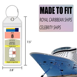 Cruise Luggage Tag Holders for Royal Caribbean & Celebrity Cruise 8 Packs, Fits All Royal Caribbean & Celebrity Cruise Line Ships & Tags for Cruises in 2024-2025