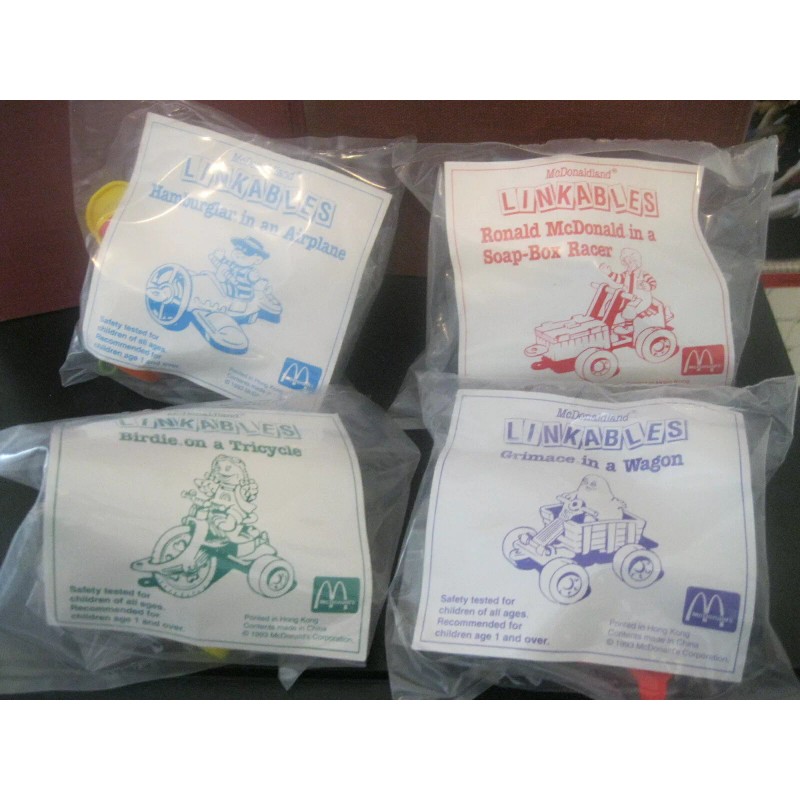 McDonald's Characters "Complete Linkables Set" NIP From 1993