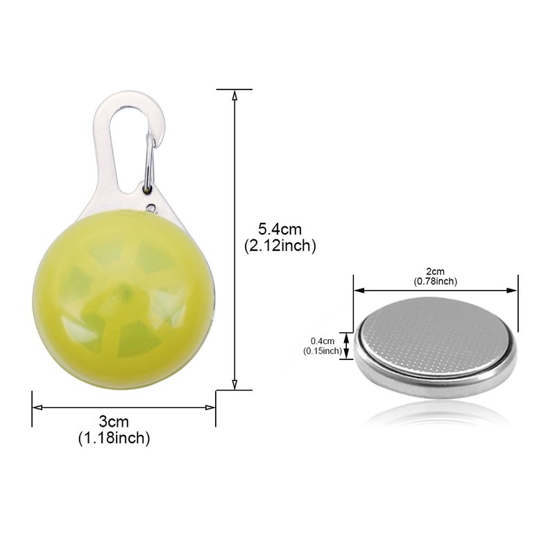 [OWUDE] 犬ライト ペット首輪ライト 8個クリップの魅力なライト、ペット防水安全夜中に歩いてLEDライト バッテリーを含む（青+オレンジ+ピンク+黄+赤+緑+白+カラー）