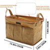 Heavy Duty 16oz Waxed Canvas Tool Bag, Rectangle Foldable Open