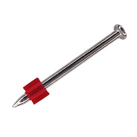 FVSCM 2-1/2" Powder Actuated Fasteners,.300 Head Diameter Drive Pin with red Flute, P250, 100pcs/pack