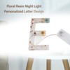 Floral Resin Letter Light Dry Flower and Alphabet Shape LED