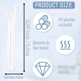120pcs White Plastic Curtain Hooks,Adjustable Depth Pinch Curtain Hook Clips,Ratchet System Pinch Pleat Curtain Hooks for Window Curtain, Door Curtain and Shower Curtain. (White)