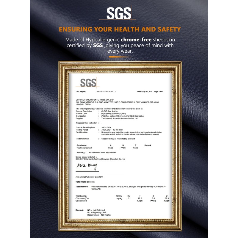 GSG SINCE 1998 Mens Chrome-free Leather Gloves Winter Touchscreen Sheepskin