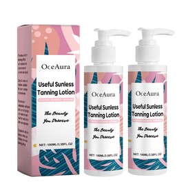 Eclare 2 Pcs100ml Fast-Absorbing Self Tan Lotion, Sunless Tanning Lotion, Self Tanner for Body, Long-Lasting Fake Tan for a Gradual Tan, Suitable for All Skin Types