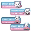 CNhoqc New Driver Car Magnet - 4pcs Cute Nervous Cat