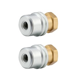 Roastove Air Chuck for Tires,Lock on Air Chuck 1/4" FNPT Locking Tire Inflator Chuck Quick Connector Heavy Duty Brass Tire Chuck Closed Flow for Tire Inflator Gauge and Air Compressor (2 Pack)