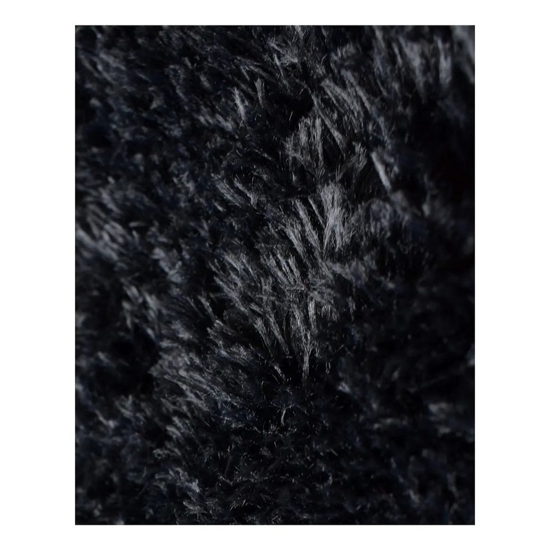 Alfombra De Salón Peluda Súper Suave De 160cm120cm Negro