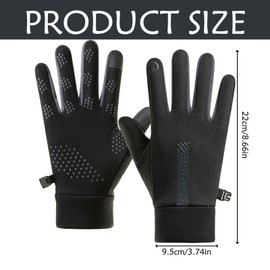 MXHBSTP Waterproof Gloves, Cycling Gloves, Touchscreen Running Gloves Warm Winter Gloves for Men And Women, Hiking Gloves for Football/Mountain/Biking/Cycling/Rugby/Running/Hiking (Women-Black)
