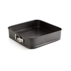 Quid Sweet Grey 28 cm Square Removable Steel Baking Tin - Black Lacquered