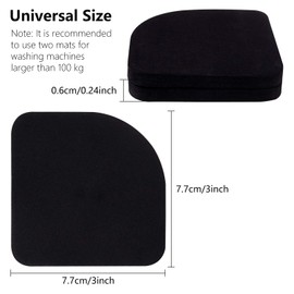 FEPITO 12PCS Shock Absorbing Washer Pads Rubber Mats Universal Silent Feet Anti-Vibration Pads for Washer Dryer Refrigerator Treadmill