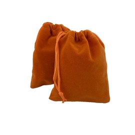 Palmhomee Pack of 6 12x16 Inch Velvet Drawstring Bags Gift Bag Velvet Pouch For Jewelry Wedding and Party Favor (Orange)