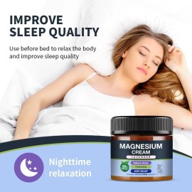 Magnesium Lotion, Magnesium Cream for Sweet Sleep/Leg Cramps/Feet/Ar