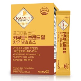 kamut Premium Gold Kamut Brand Fermentation Enzyme Containing Wheat 3g x 30 Packets Khorasan Wheat Complex MK Powder Kamut Grain Fermentation Enzyme / 프리미엄 골드 카무트 브랜드밀 함유 발효효소 3g x 30포 호라산밀 복합 MK 가루 카뮤트 곡물 발효 효소
