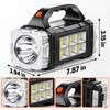 USB & Solar Rechargeable LED Flashlight with COB Side Light