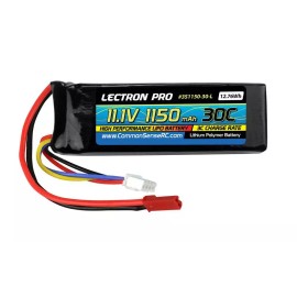 Lectron Pro 3S1150-30-L Lectron Pro 11.1v 1150mah 30c Lipo- EC2/JST Plug- Blade SR, CP Pro
