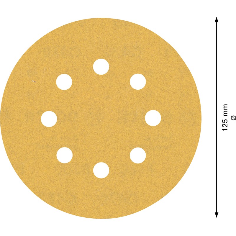 Bosch Professional 50x Expert C470 Sandpaper (Ø 125 mm, Grit