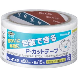 Teraoka Seisakusho TERAOKA NO.4142 P-Cut Tape, Architectural and Paint Curing Tape, Clear, 2.0 inches (50 mm) x 5.9 ft (15 m)