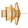 Bamboo Woven Pendant Light Imitation Sheepskin Chandelier Lantern Hanging Lamp