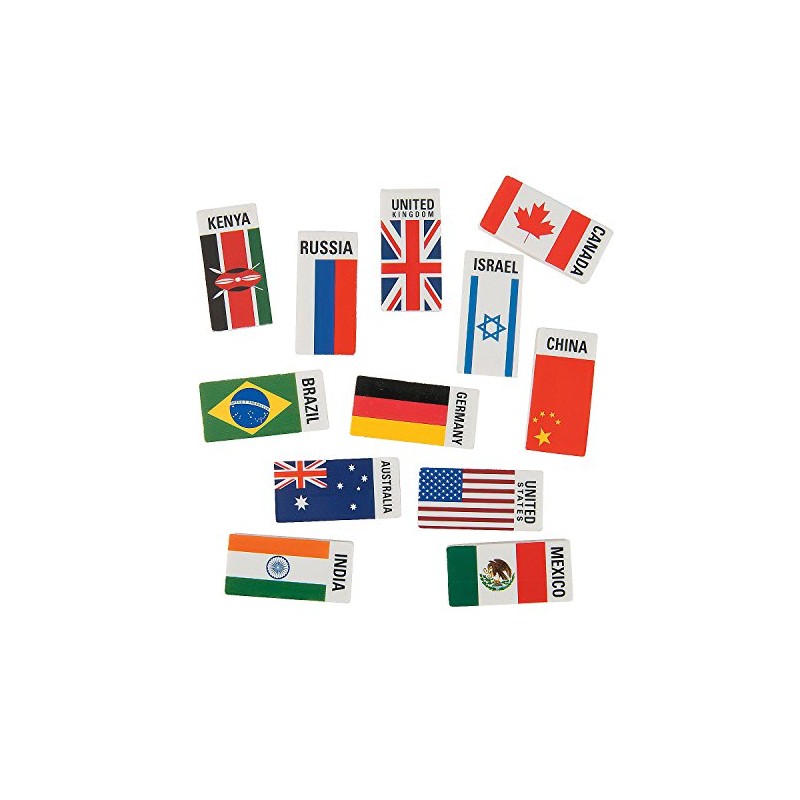 Fun Express Flags Around The World Erasers - VBS Vacation