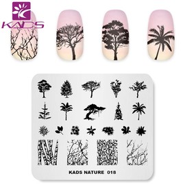 KADS Nail Stamping Plate Tree Nature Template Image Design Plates for Nail Art Decoration and DIY Nail Art (NA018)