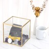 ELLDOO Gold Glass Coffee Pods Holder, Coffee Capsule Storage Box