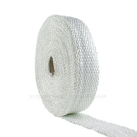 JC Performance Products USA Whie Fiberglass Exhaust Pipe Wrap, Header, Parts, Heat, Shield, Tape Automotive, Exhaust, Heat, Sleeving