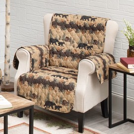 BLACK FOREST DECOR Cozy Cabin Bears Chair Cover