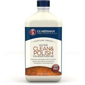 Guardsman 461500 Clean & Polish For Wood Furniture - Cream Polish - Silicone Free, UV Protection - 16 oz, 1 Count