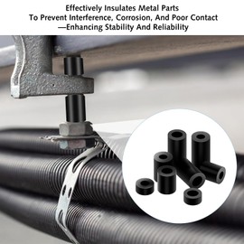 Nylon Plastic Spacers, Black Nylon BS Round Spacer Washer Assortment Kit, M3 M4 Non Threaded Column Standoff Support, Insulation Screws Spacers Washers, Plastic Spacers