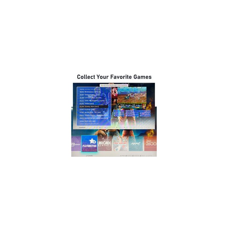 MMQ Retro Game Console 20,000+ Games, 1080p Resolution, 2.4GHz Dual