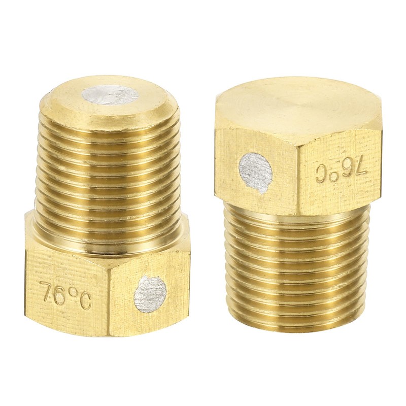 PATIKIL 3/8" BSPT Brass Fuse Plug, Brass Fusible Melt Plug